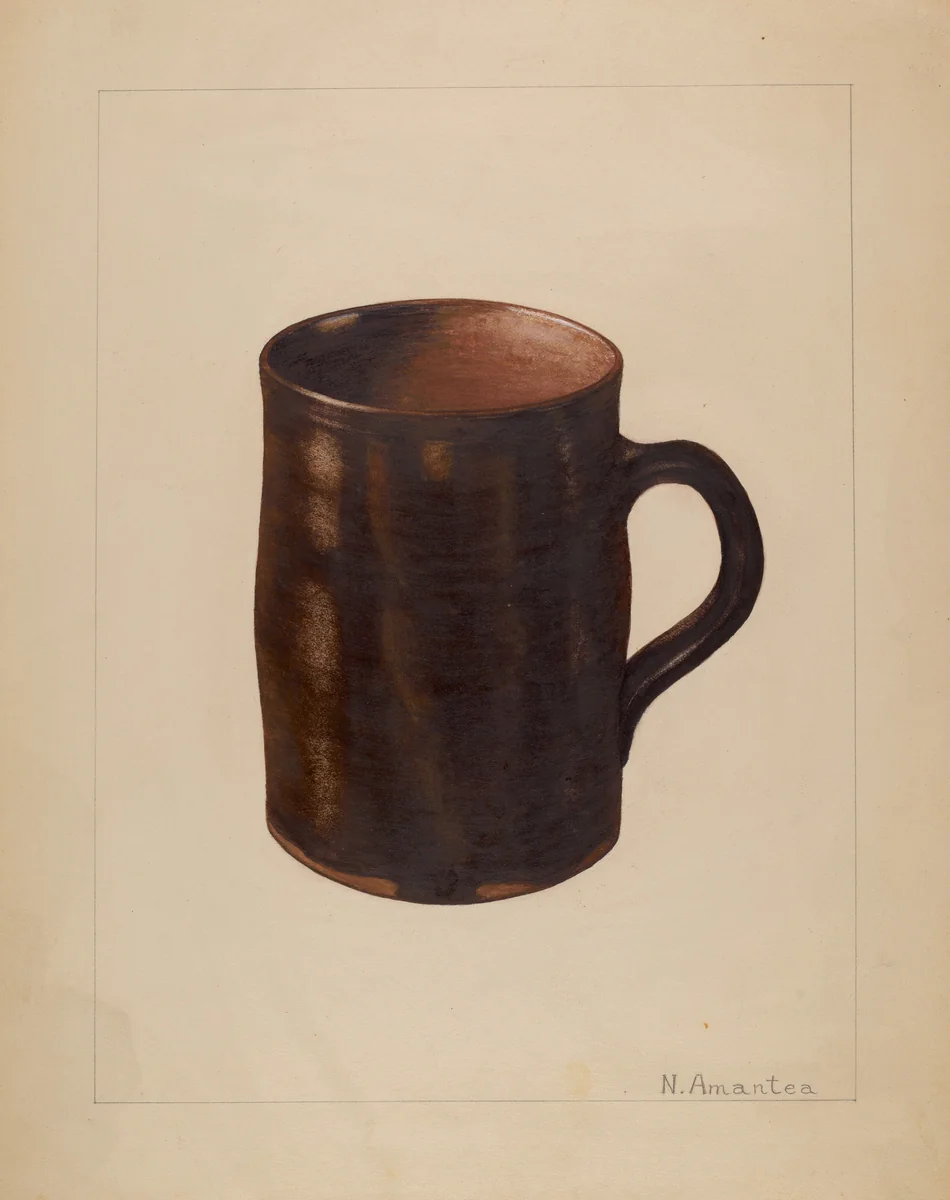 Mug by Nicholas Amantea, index of american design, 1936
