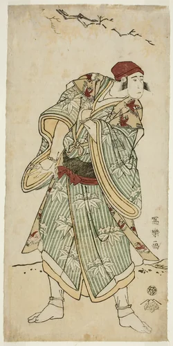 The Actor Ichikawa Yaozo III as the Sparrow Seller Bunji Yasukata (Sandai-me Ichikawa Yaozo no suzume uri Bunji Yasukata) by Toshusai Sharaku (東洲斎 写楽), print, 1789-1799
