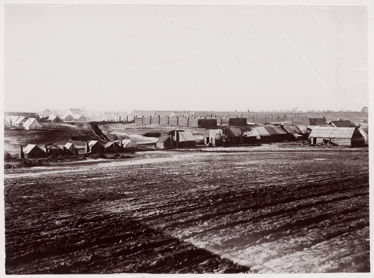 General Hospital, Point of Rocks, Appomattox River below Petersburg by Timothy O'Sullivan, photograph, 1864