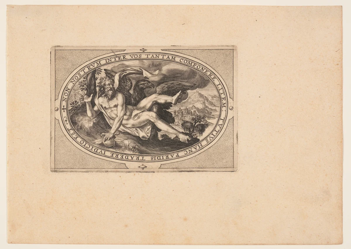 Jupiter, from Gods and Goddesses by Crispijn van de Passe, print, 1592