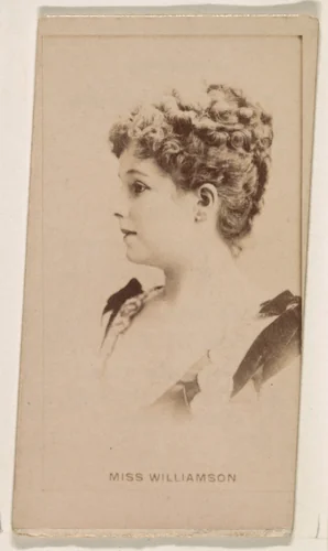 Miss Williamson, from the Actresses series (N245) issued by Kinney Brothers to promote Sweet Caporal Cigarettes by Kinney Brothers Tobacco Company, photograph, 1890