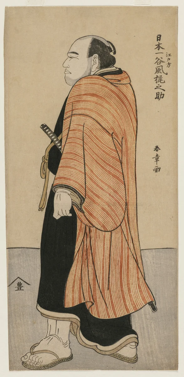 Tanikaze Kajinosuke by Katsukawa Shunshô (勝川春章), print, 1784-1787