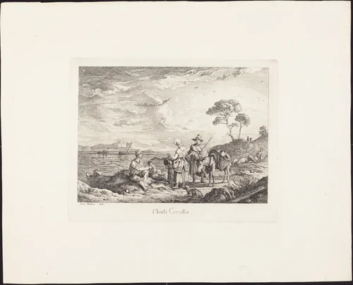 Monte Circello by Ludwig Richter, portfolio, 1831-1832