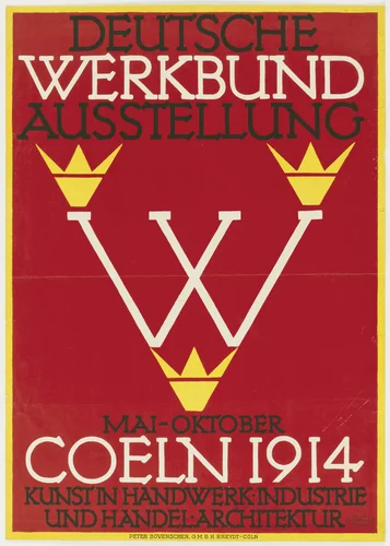Deutsche Werkbund Ausstellung, Coeln (Poster for an exhibition) by Fritz Hellmut Ehmcke, design, 1914