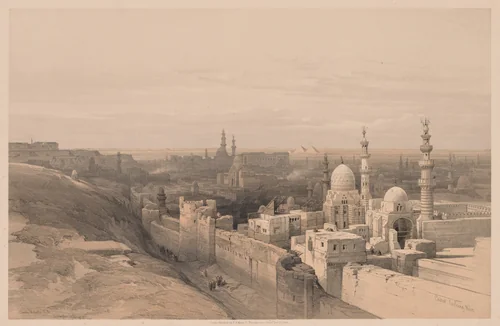 Egypt and Nubia, Volume III, No. 26, Cairo, Looking West by Louis Haghe, print, 1838