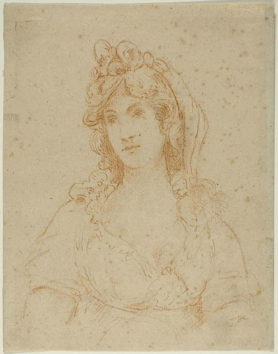 Portrait of Lady by John Hoppner, drawing, 1778-1810