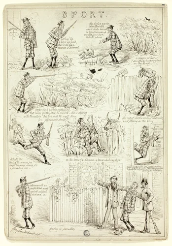 Sport by George Cruikshank, drawing, 1840-1860