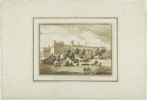 Episcopal Palace at St. Davids, plate twelve from Twelve Views in South Wales by Paul Sandby, print, 1775