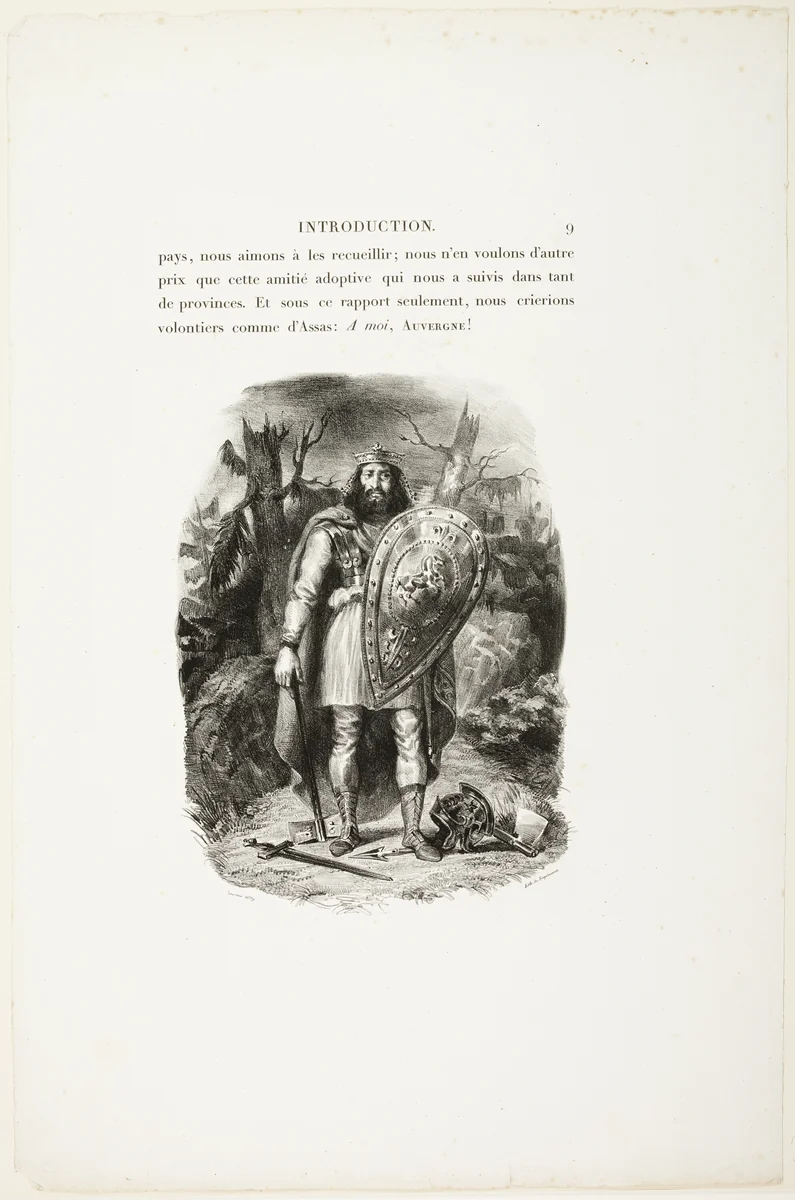 Vercingétorix by Eugène Delacroix, print, 1829