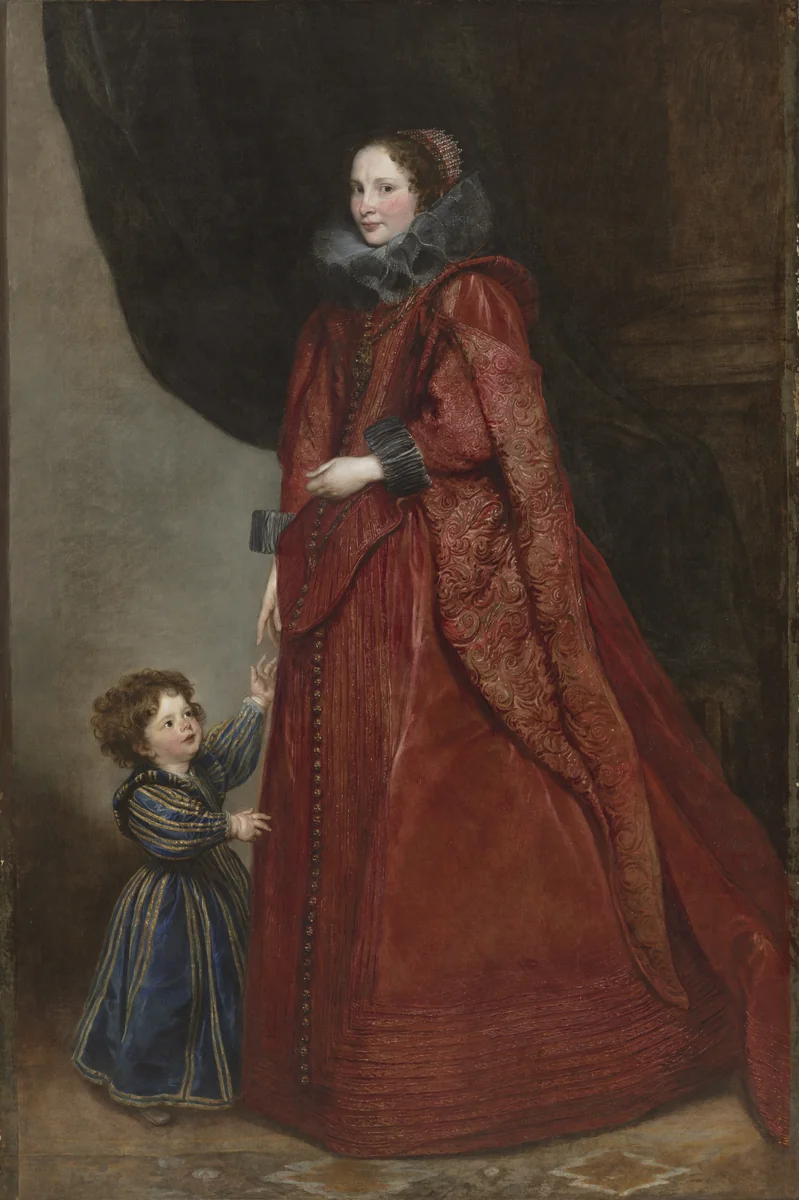 A Genoese Lady with Her Child by Anthony van Dyck, painting, 1623-1625