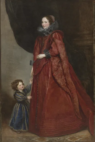 A Genoese Lady with Her Child by Anthony van Dyck, painting, 1623-1625