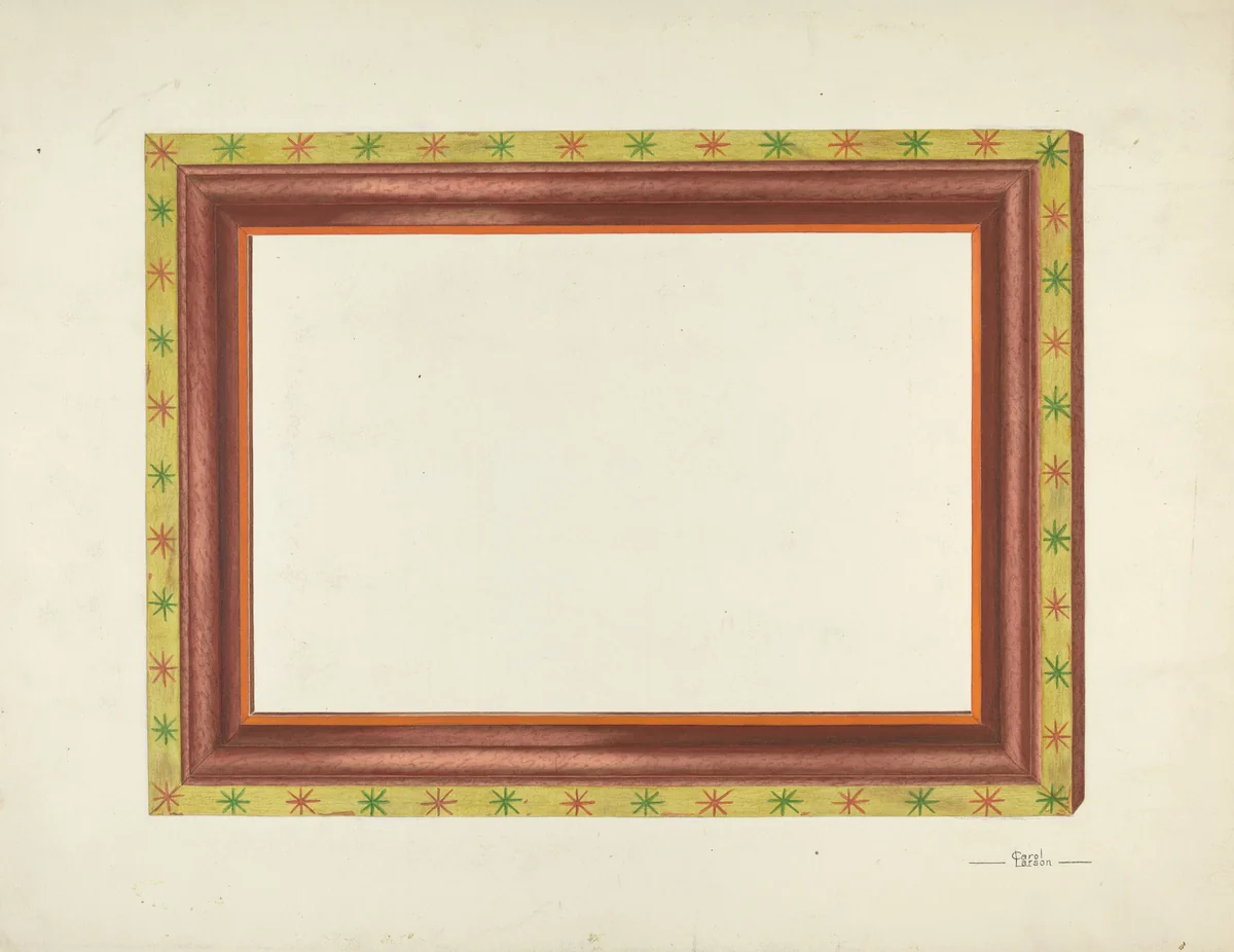 Zoar Picture Frame by Carol Larson, index of american design, 1937