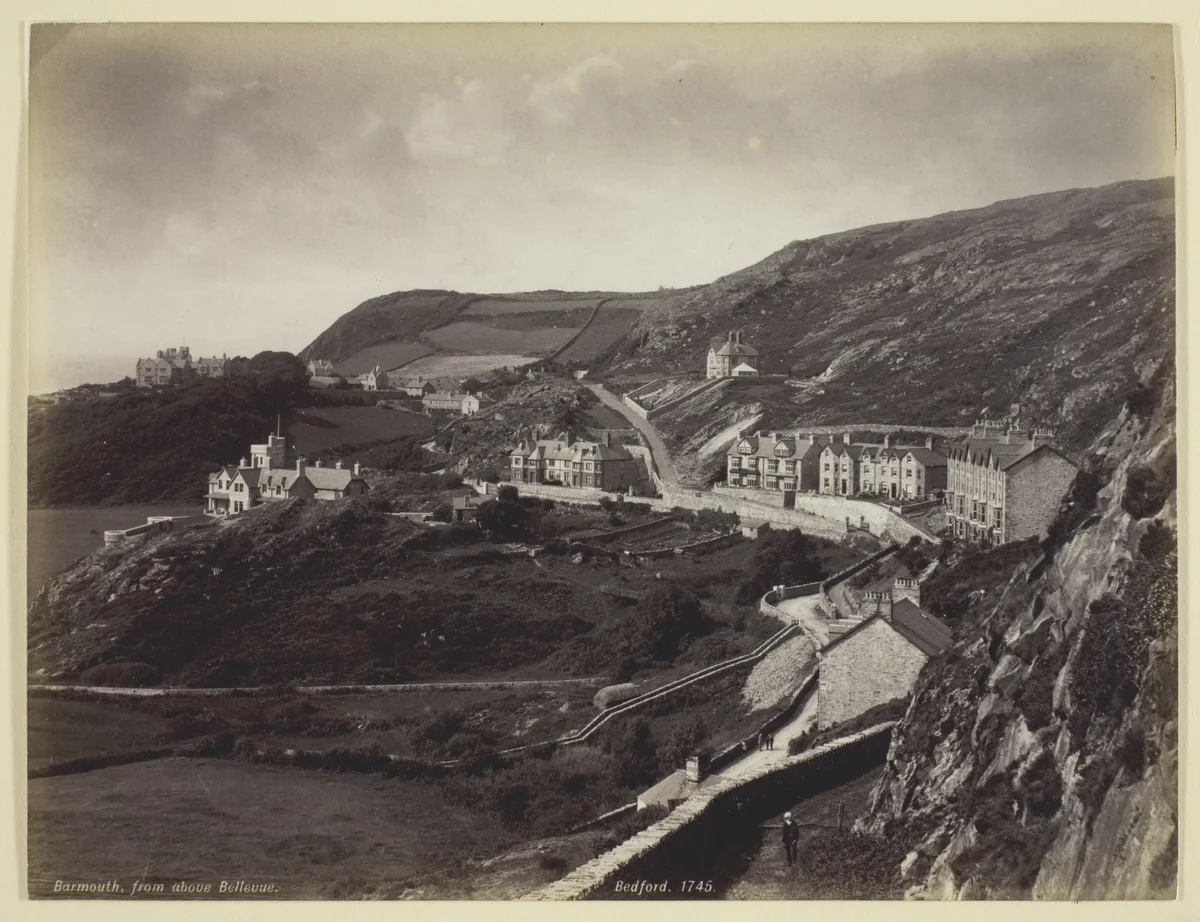 Barmouth, from above Bellevue by Francis Bedford, photograph, 1860-1894