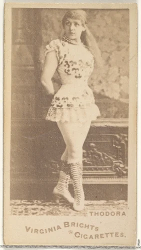 Thodora, from the Actors and Actresses series (N45, Type 1) for Virginia Brights Cigarettes by Allen & Ginter, photograph, 1885-1891