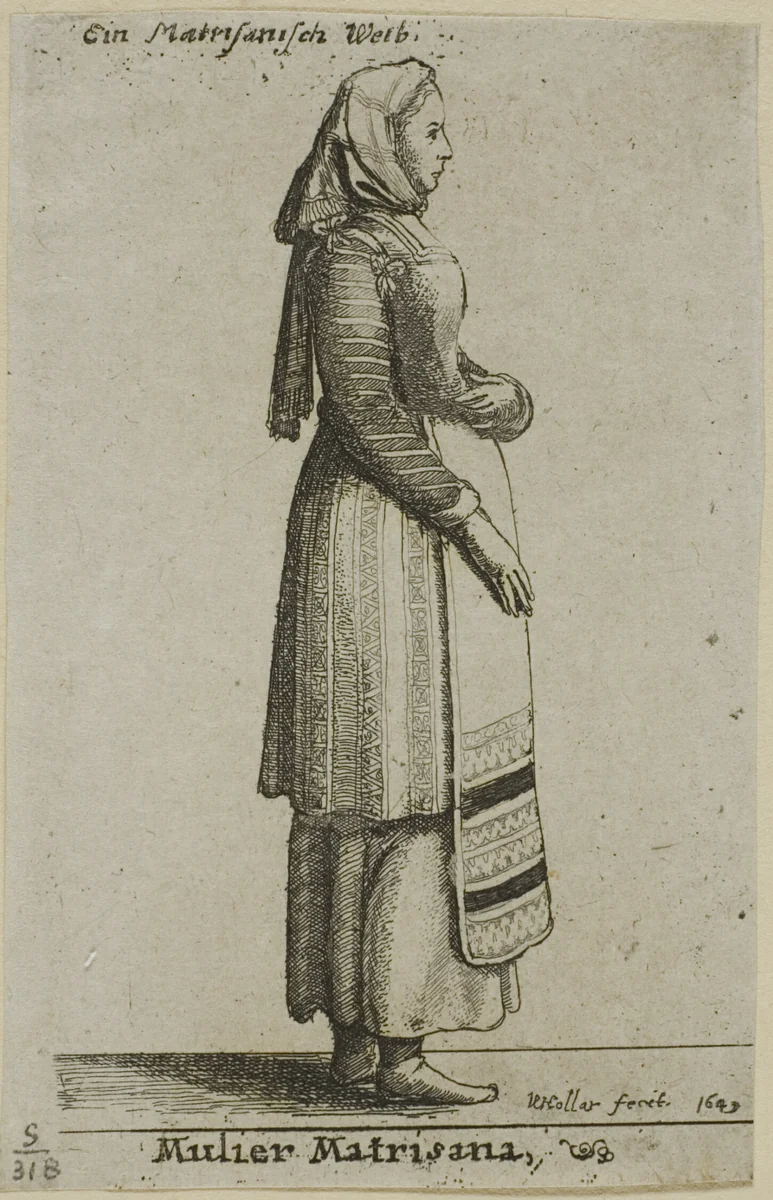 Hungarian Woman by Wenceslaus Hollar, print, 1649