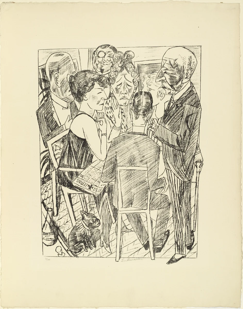 The Disillusioned I (Die Enttäuschten I) from Trip to Berlin 1922 (Berliner Reise 1922) by Max Beckmann, print, 1922