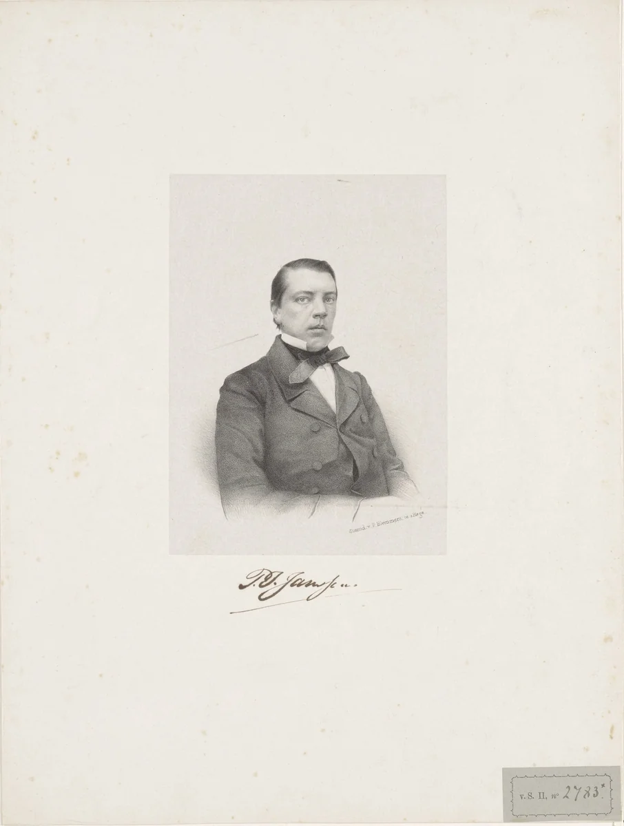 Portret van P.J. Janssens by anonymous, print, 1842-1887