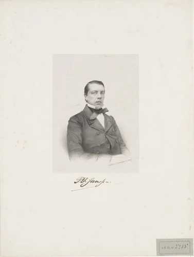 Portret van P.J. Janssens by anonymous, print, 1842-1887