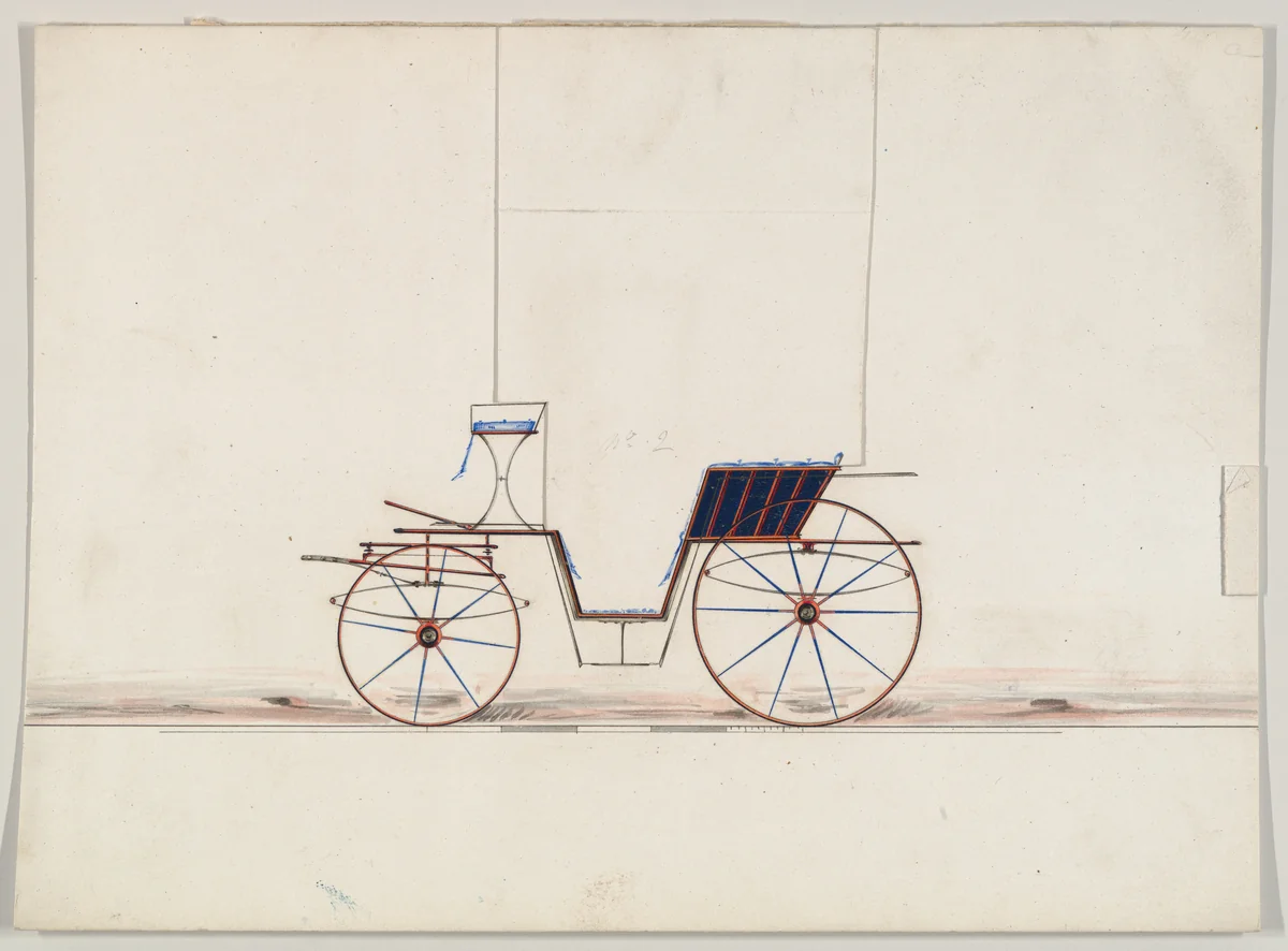 Coupe or Brett (unnumbered) by Brewster & Co., drawing, 1850-1870