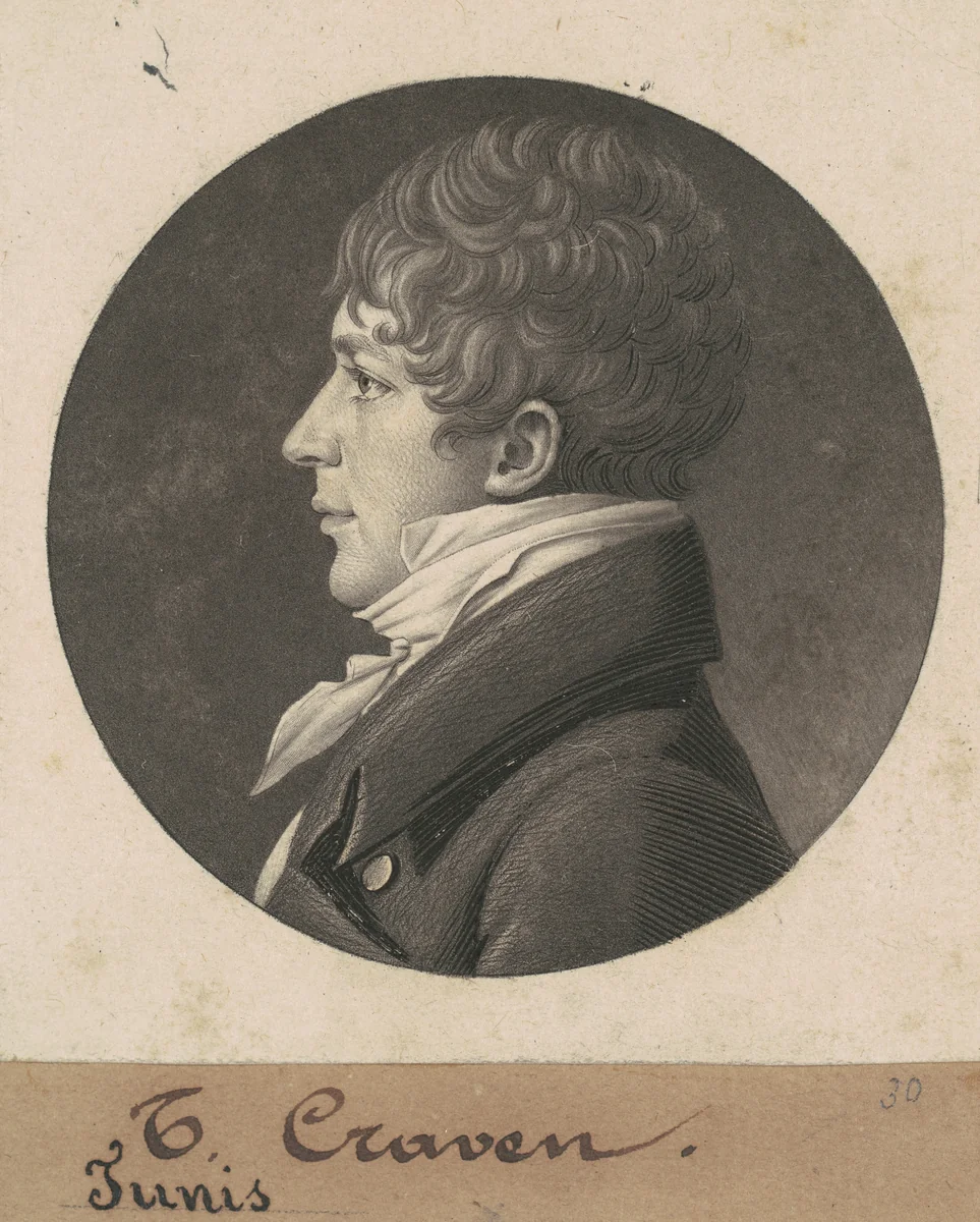 Tunis Craven by Charles B. J. Févret de Saint-Mémin, print, 1805