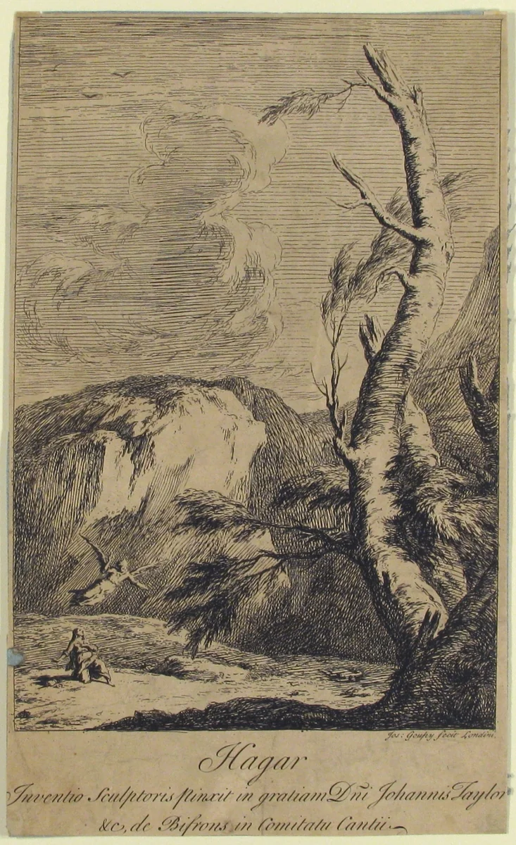 Hagar by Joseph Goupy, print, 1710-1782
