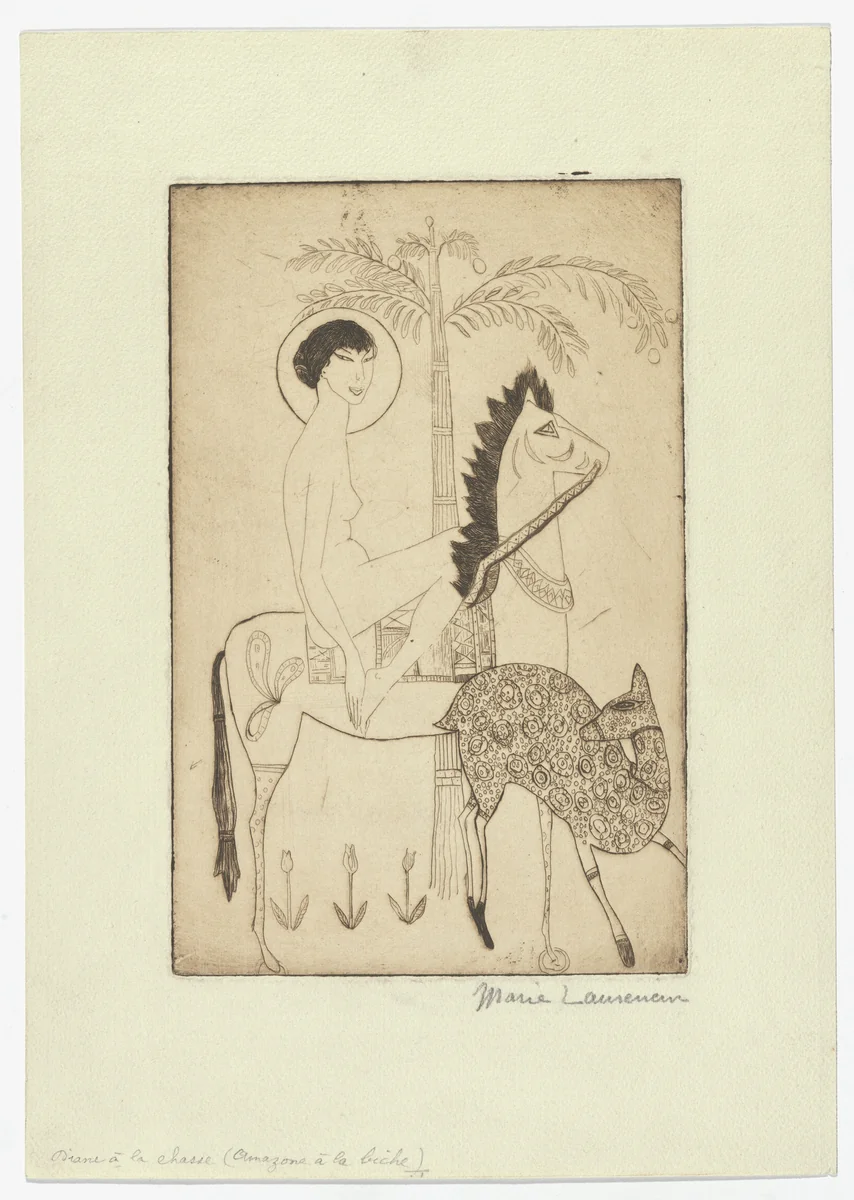 Diana of the Hunt (Diane à la chasse) by Marie Laurencin, print, 1907