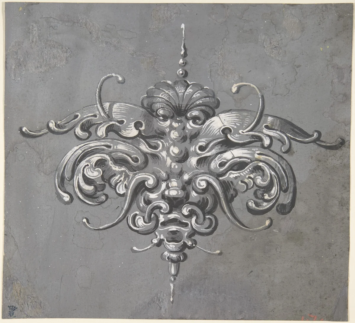 Ornament Design by anonymous, drawing, 1600-1700