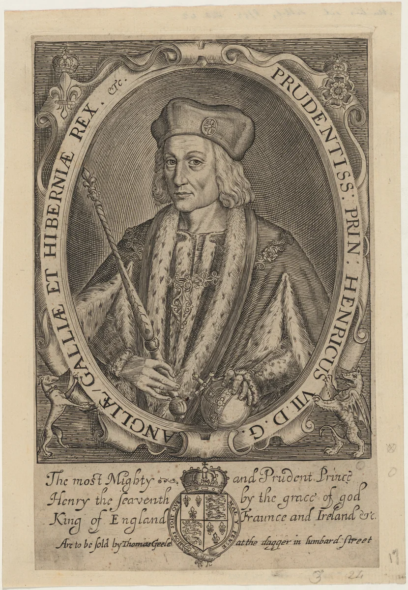 Henry VII of England by Renold Elstrack, print, 1571-1625