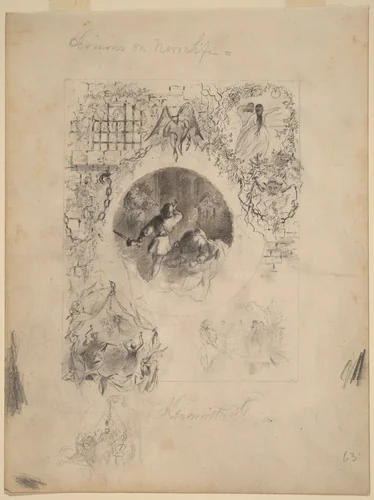 Title Page for Kensworth by Alfred E. Hubbard, drawing, 1780-1899