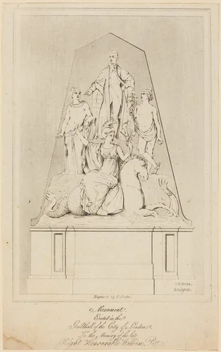 Monument to William Pitt by George Cooke, print, 1781-1834