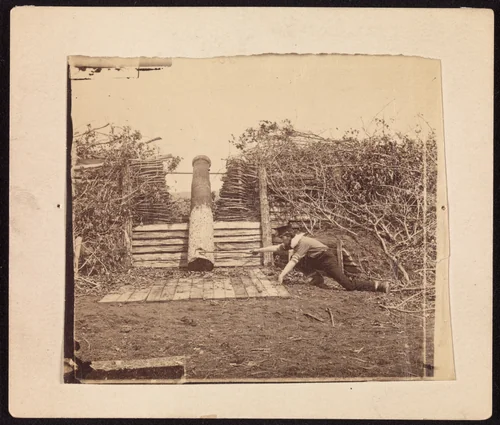 Quaker Gun, Centreville, Virginia by George N. Barnard, photograph, 1862