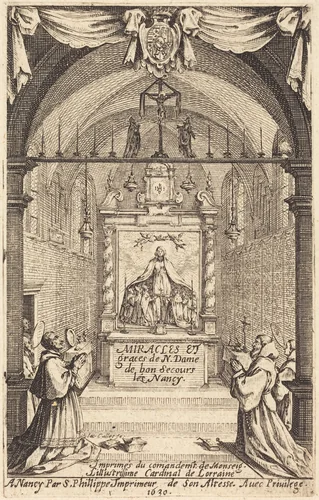 Frontispiece for the Miracles and Graces of Our Lady of "Bon-Secours-les-Nancy" by Jacques Callot, print, 1592-1635