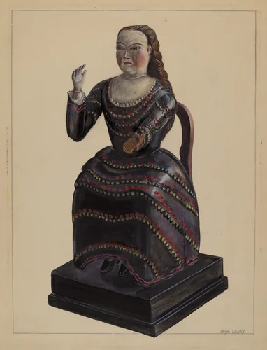 Seated Woman by Mina Lowry, index of american design, 1936