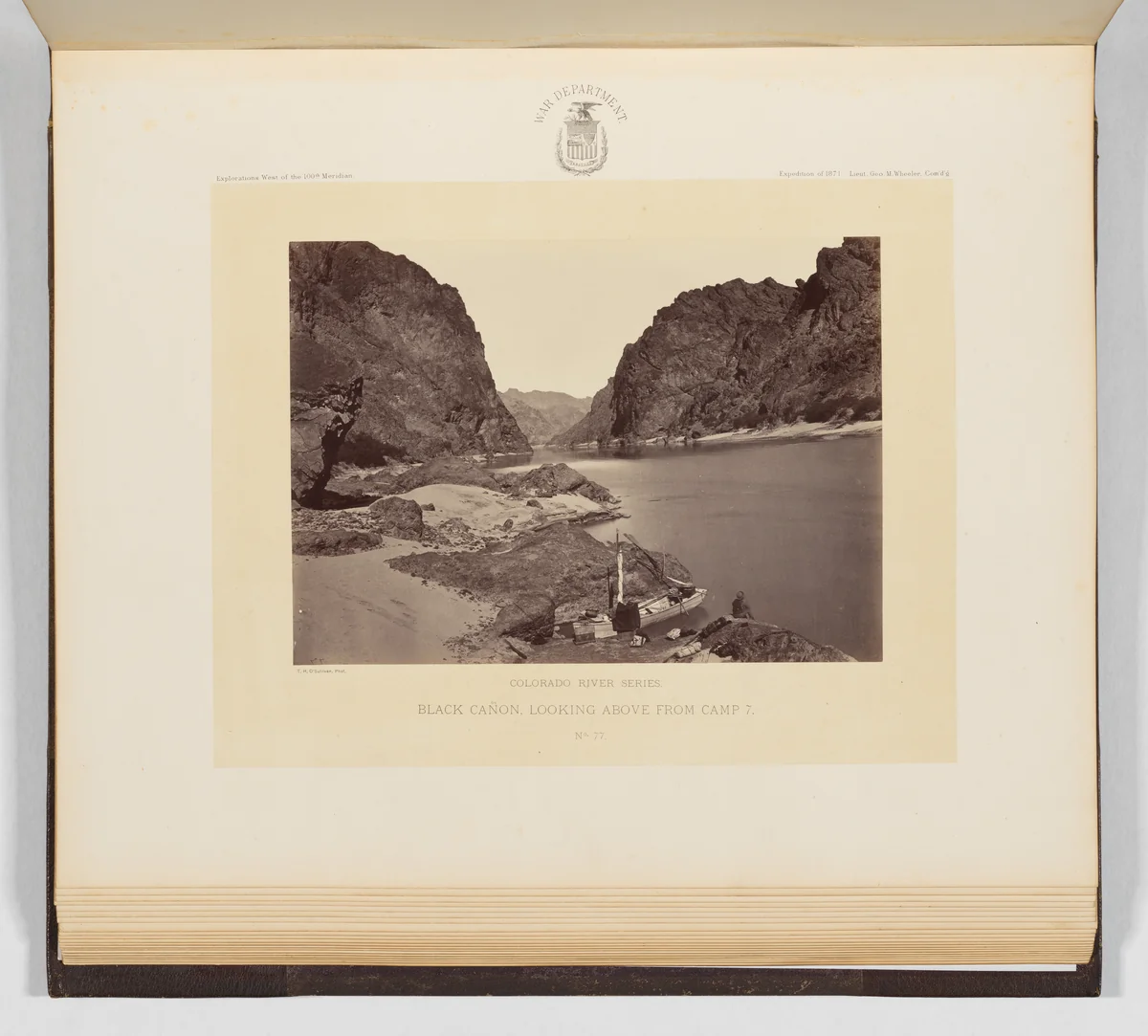 Black Cañon, Looking Above From Camp 7 by Timothy O'Sullivan, photograph, 1871
