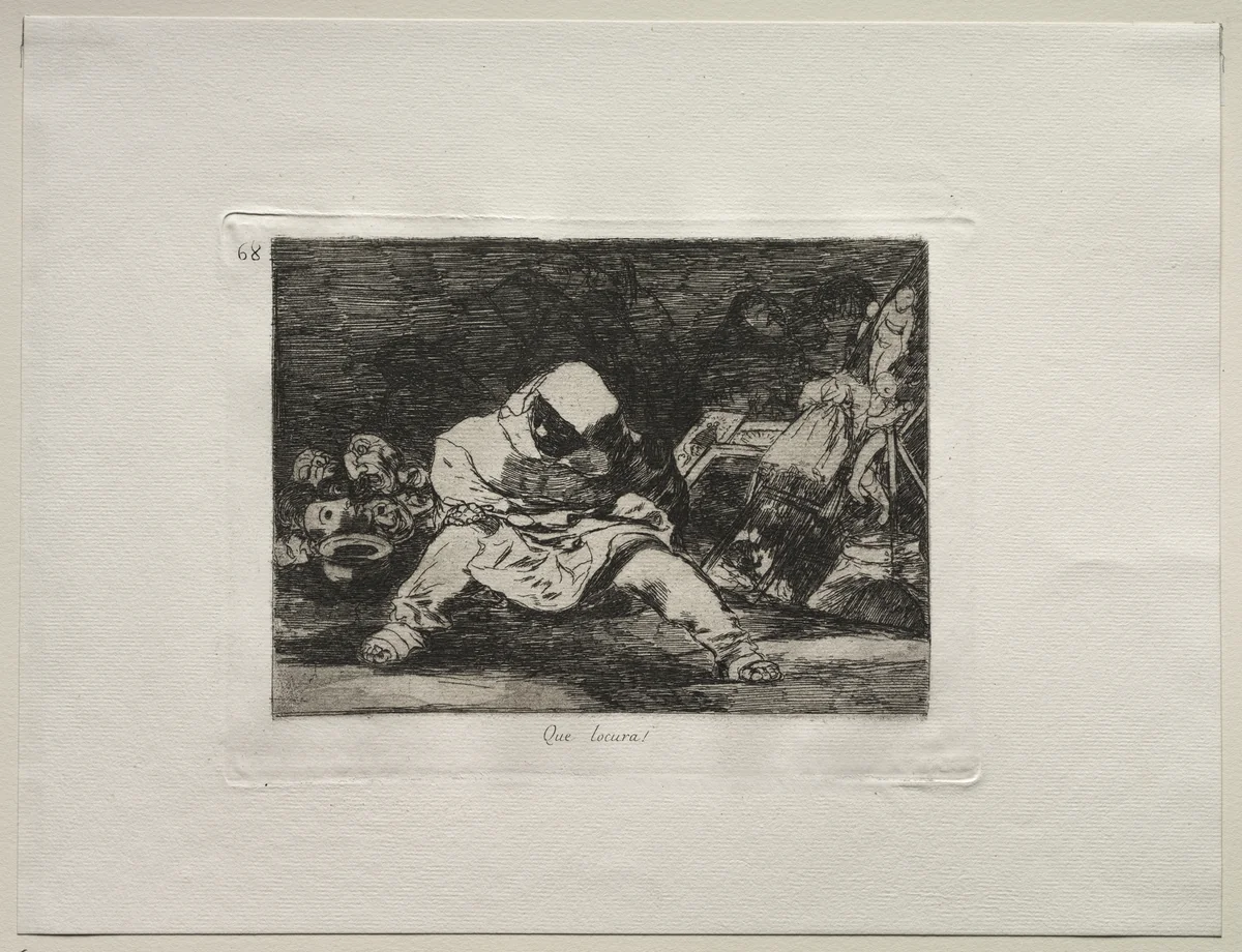 The Horrors of War: What Madness! by Francisco de Goya, print, 1810-1863