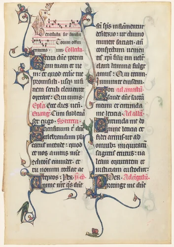 Manuscript Leaf from the Beauvais Missal by French 13th Century, drawing, 1285