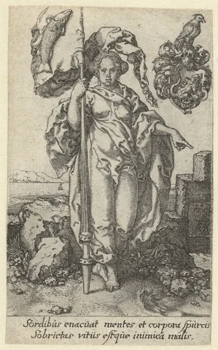 Gematigdheid by Unknown, print, 1552