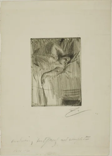 Le Réveil by Anders Zorn, print, 1891