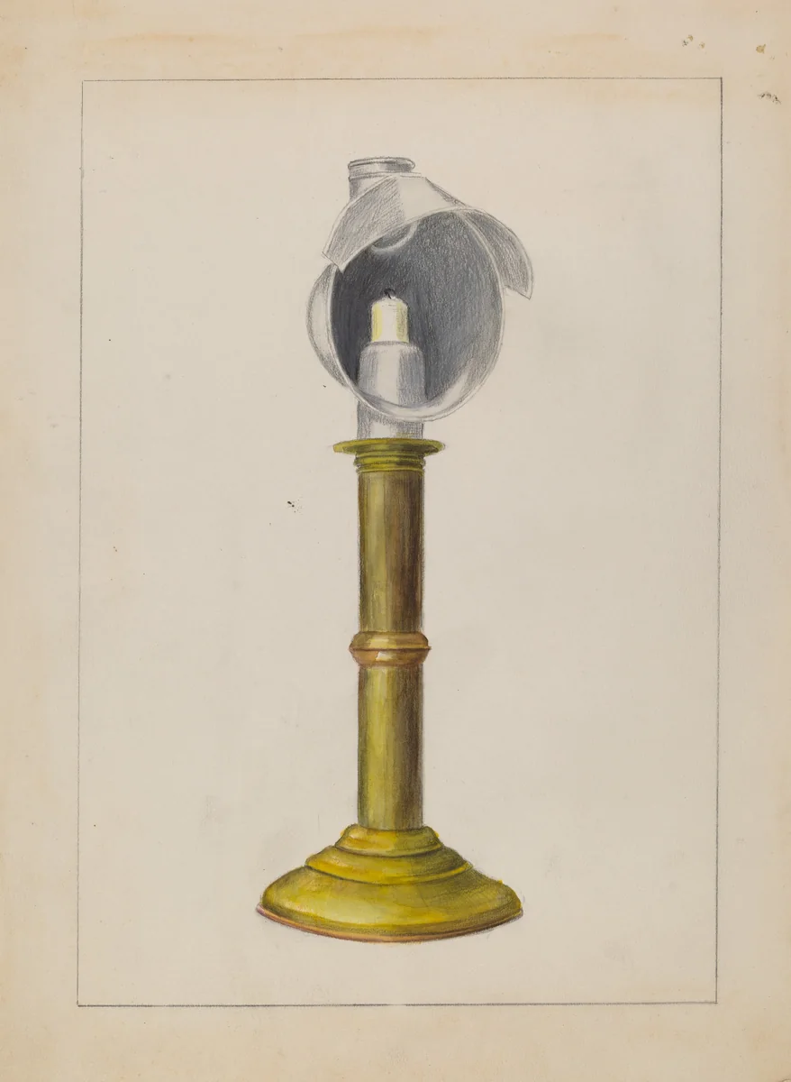 Candlestick by Hester Duany, index of american design, 1935-1942
