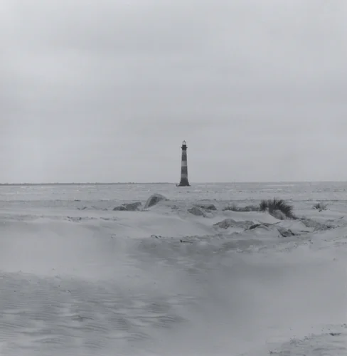 Folly Beach looking towards Morris Island, 1999 by William Earle Williams, photograph, 1999