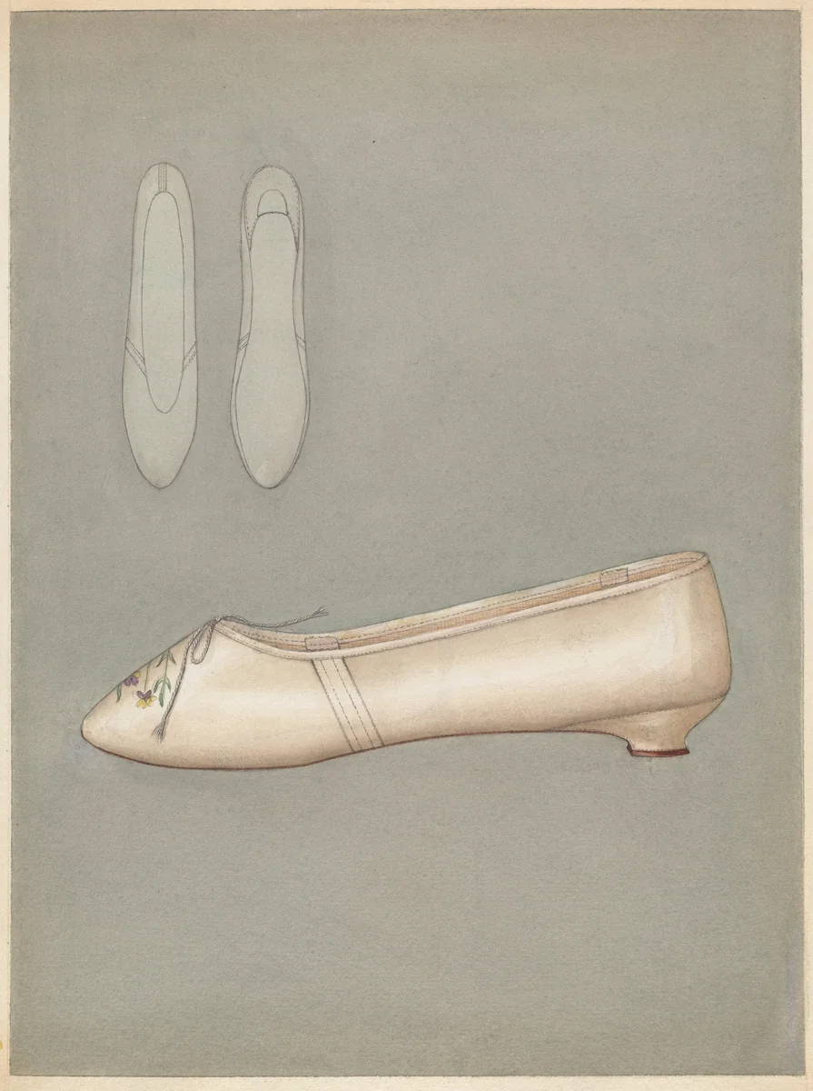 Woman's Slipper by Marie Mitchell, index of american design, 1937