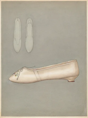 Woman's Slipper by Marie Mitchell, index of american design, 1937