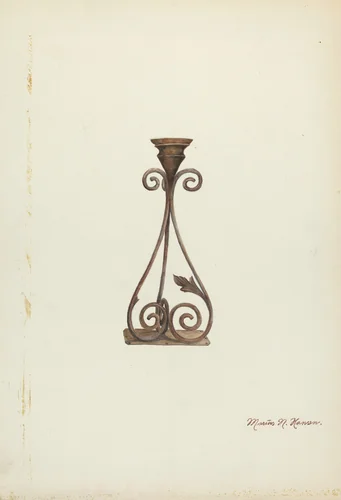 Candlesticks by Marius Hansen, index of american design, 1937