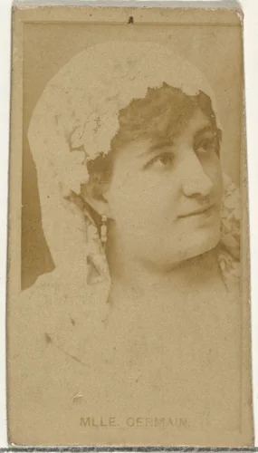Mlle. Germain, from the Actors and Actresses series (N145-8) issued by Duke Sons & Co. to promote Duke Cigarettes by W. Duke, Sons & Co., photograph, 1890-1895