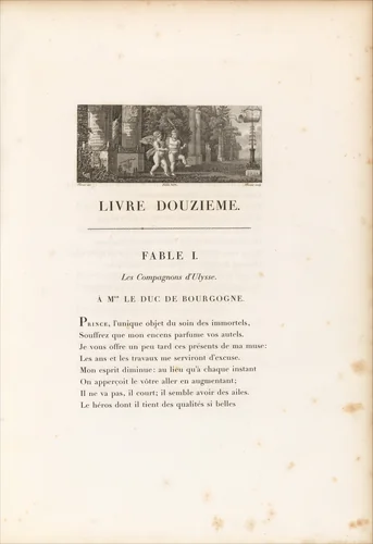 Fables by Jean de La Fontaine, book, 1802