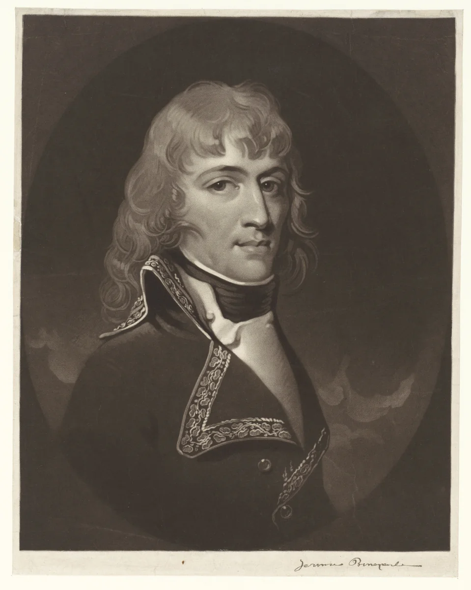 Portret van Napoleon I Bonaparte by Charles Howard Hodges, print, 1797