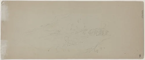 View of a Mountain [verso] by Jasper Francis Cropsey, drawing, 1823-1900
