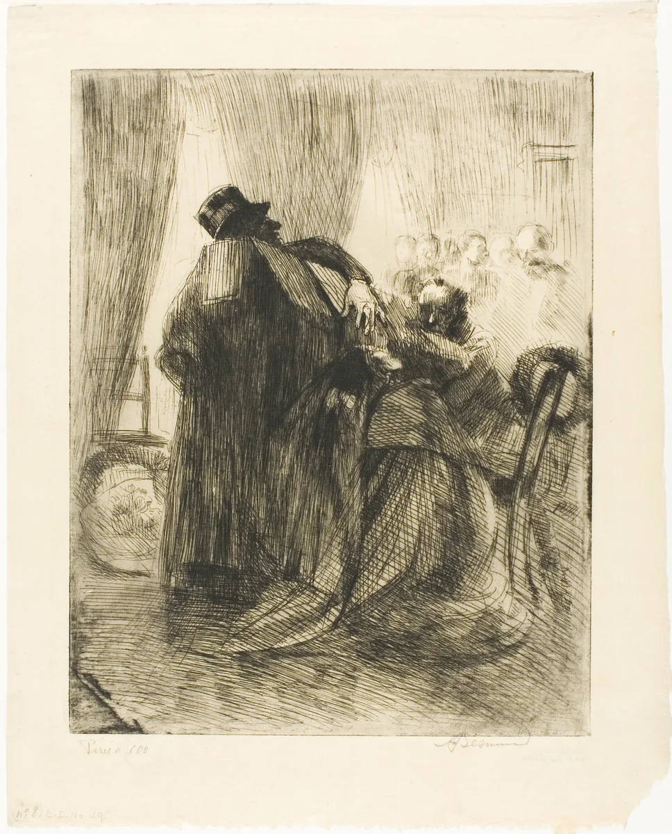Bereavement, plate five from Woman by Albert Besnard, print, 1886