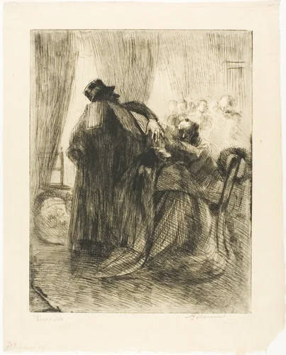 Bereavement, plate five from Woman by Albert Besnard, print, 1886