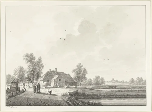 Het dorp Warnsveld in Gelderland by Nicolaas Wicart, drawing, 1758-1815
